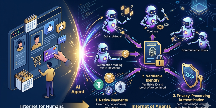 Vì sao AI Agent đang làm gia tăng nhu cầu về tài sản mã hoá