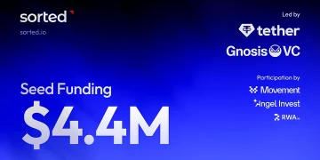 Tether và Gnosis rót 4,4 triệu USD vào ví tài sản mã hóa Sorted Wallet
